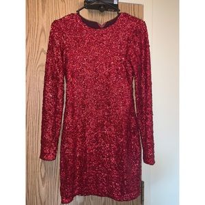Urban Outfitters Sequin Red Dress
